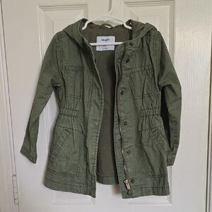 Old Navy Girls Olive Raincoat